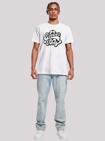 F4NT4STIC T-Shirt 'Soccer Vibes Typography Sporty Graphic' in Weiß