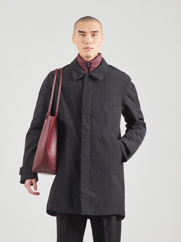 Manteau mi-saison 'BLERIOT' Krakatau en noir : devant