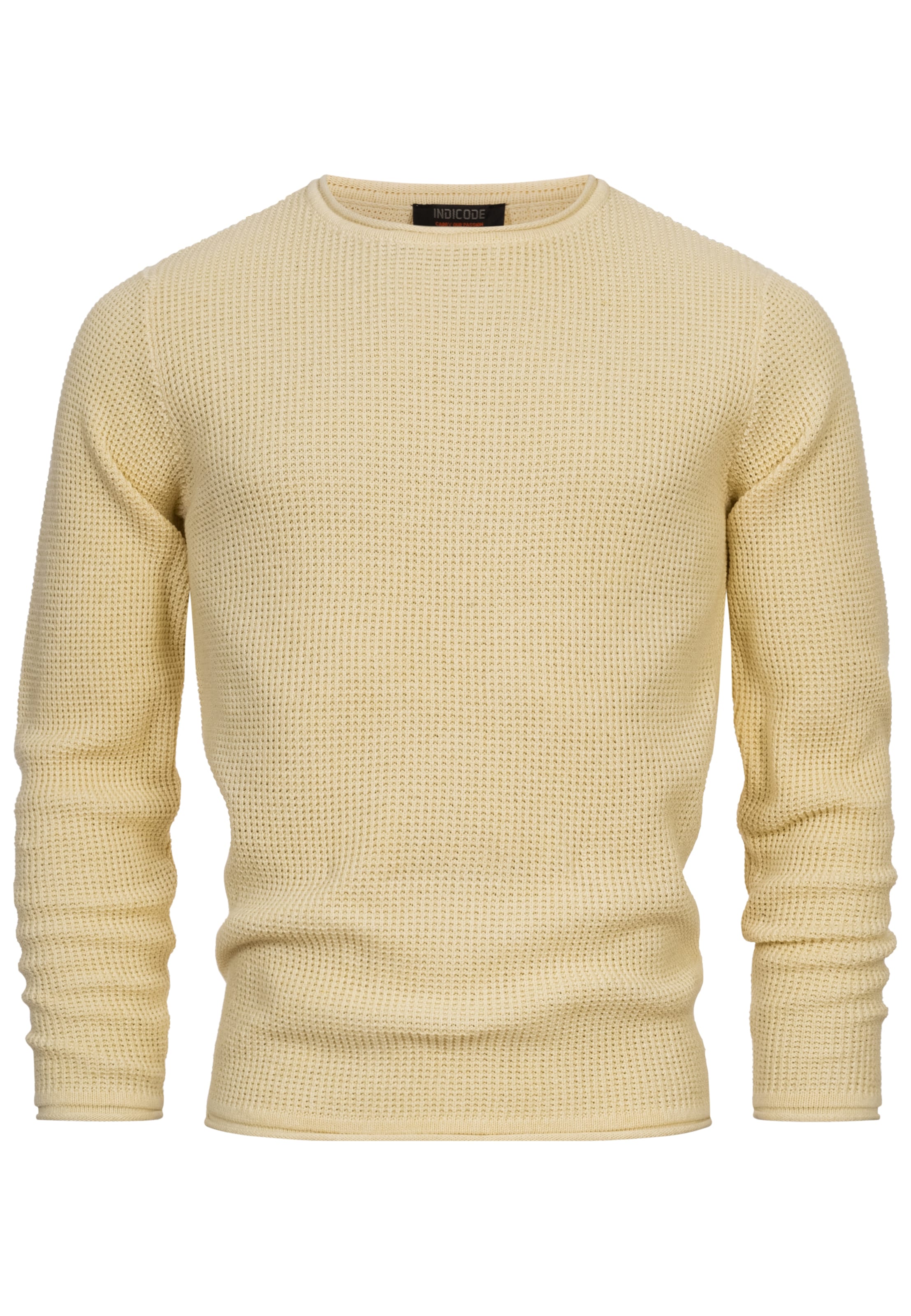 Pull-over ' Petri ' INDICODE JEANS en jaune : devant