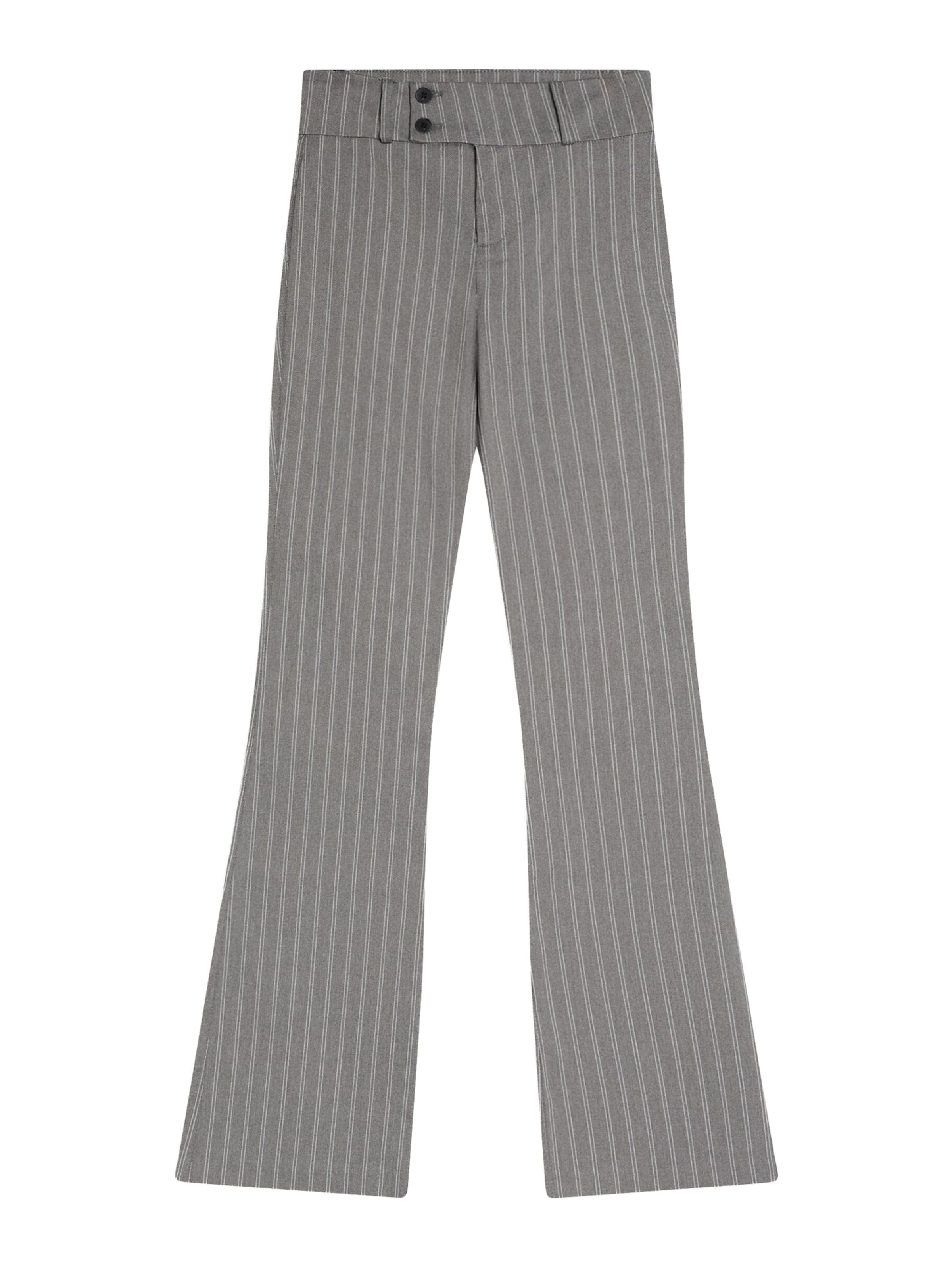 Bershka Flared Nadrág - szürke: elől