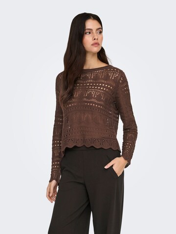 JDY Svetr 'JDYSun' – hnědá: přední strana