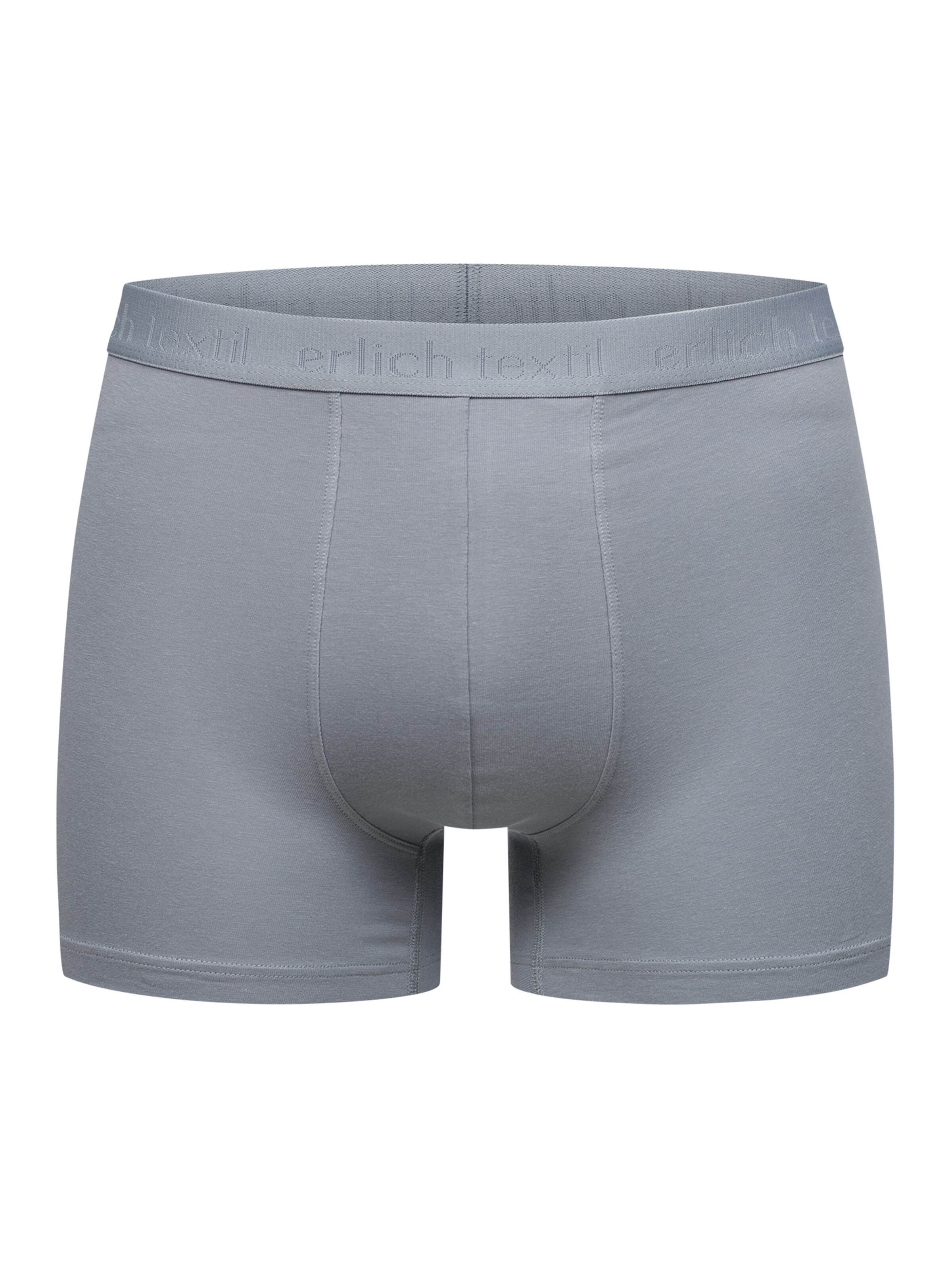 Erlich Textil - Boxers 'Casual Cotton' em cinzento: frente