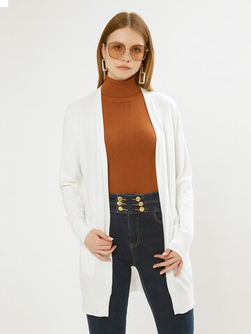 Influencer Knit cardigan in White: front