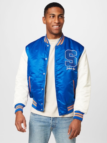 Schott NYC Between-Season Jacket 'COACHMAN' in Blue: front