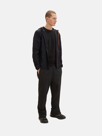 TOM TAILOR Athletic Jacket 'Bajo' in Black