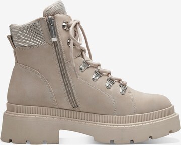 TAMARIS Lace-Up Ankle Boots in Beige