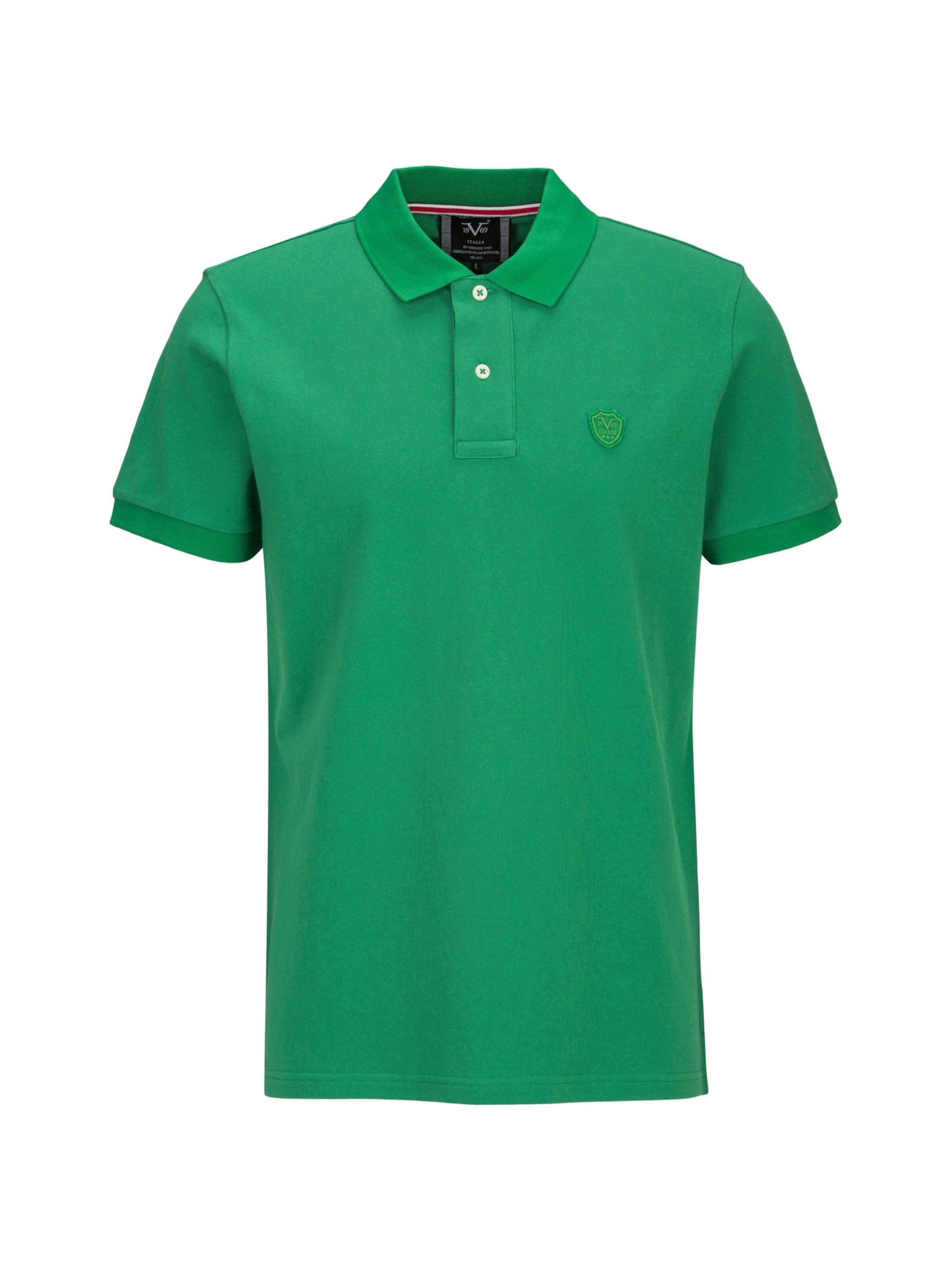 19V69 ITALIA Poloshirt 'Emilio' in Grün: Vorderseite