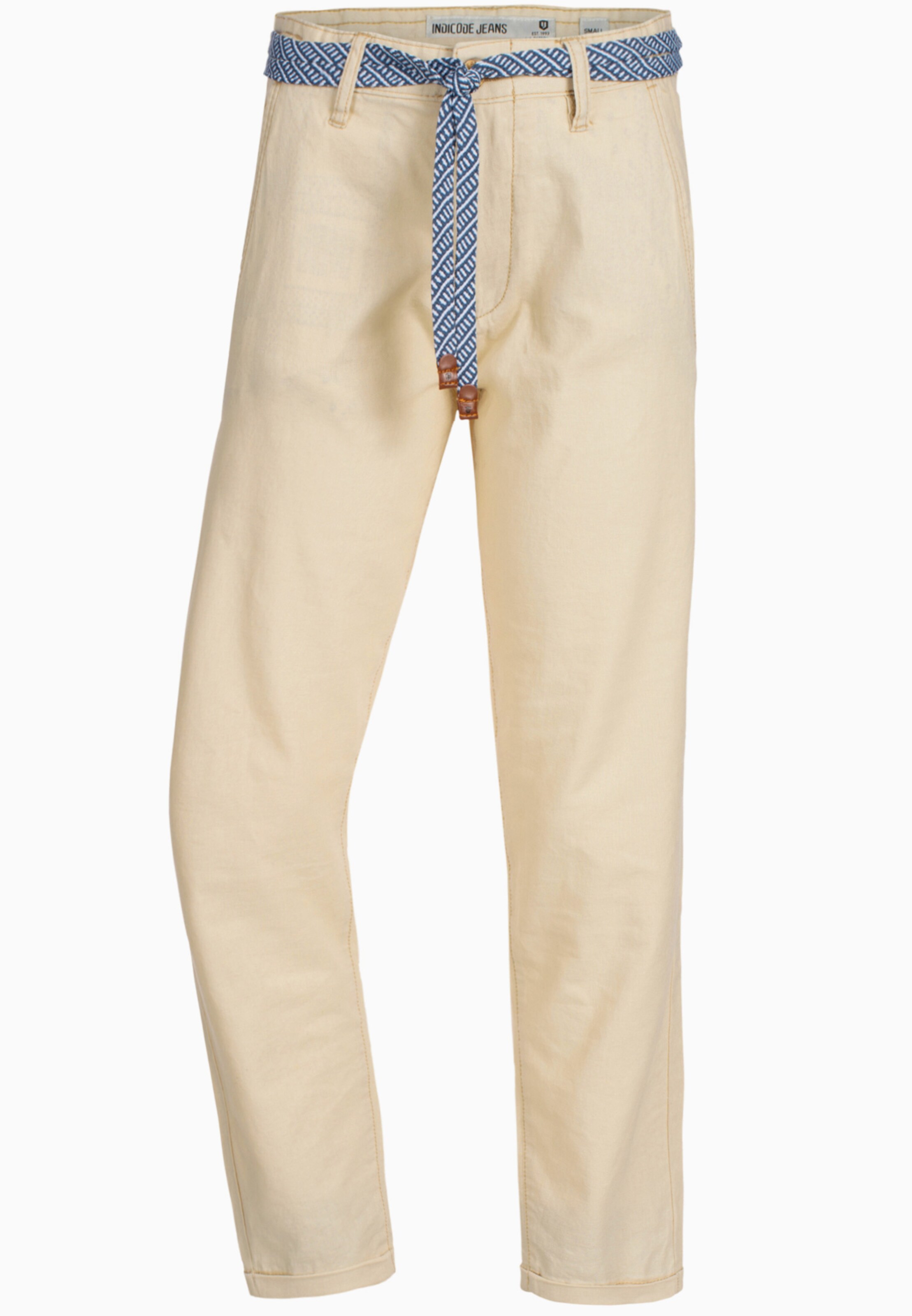 INDICODE JEANS Slimfit Chino 'Bryne' in Beige: voorkant