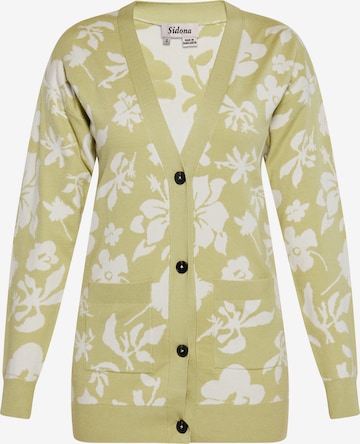 Sidona Плетена жилетка в зелено: отпред