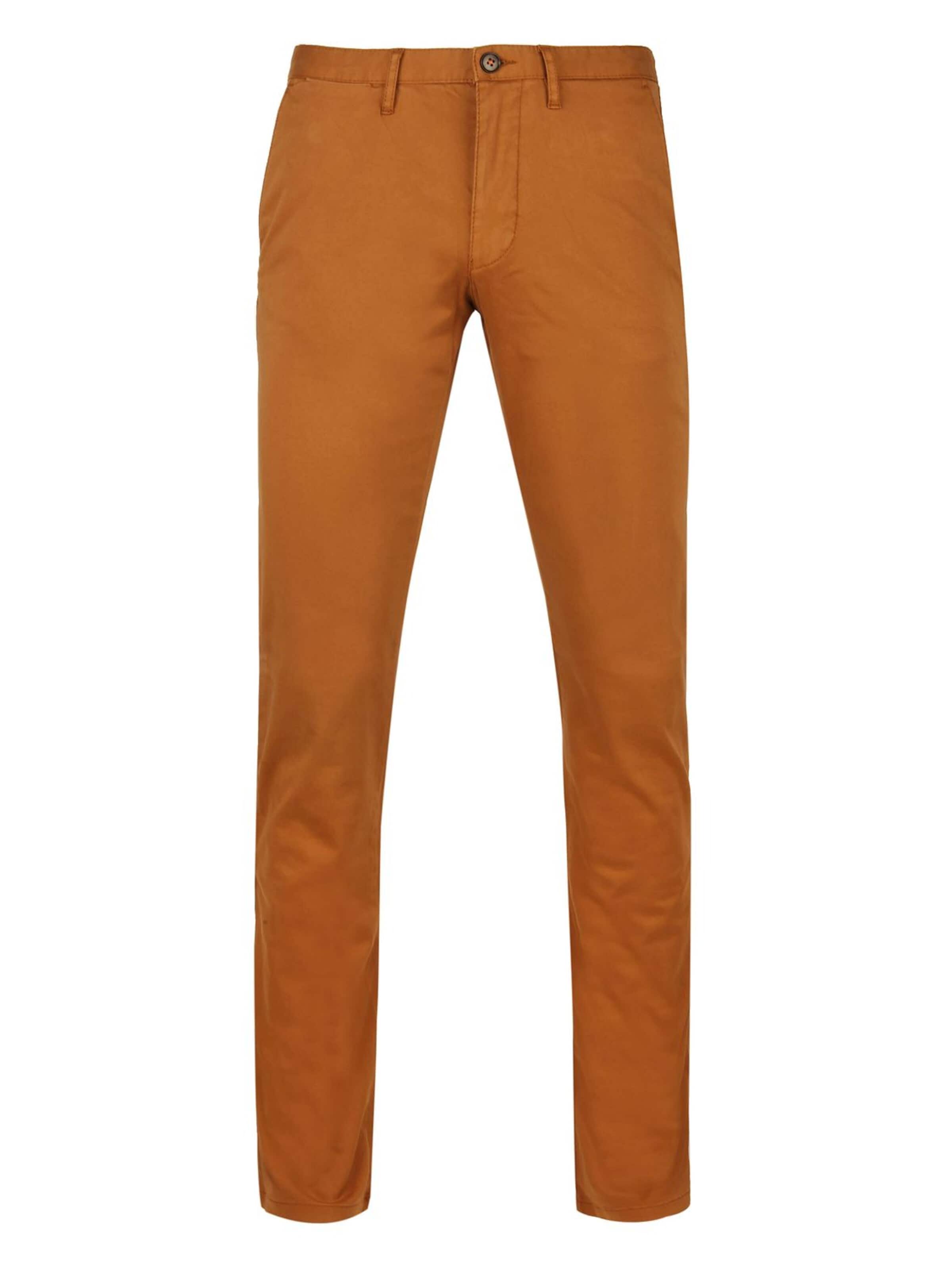 Suitable Slimfit Chino 'Sartre' in Bruin: voorkant