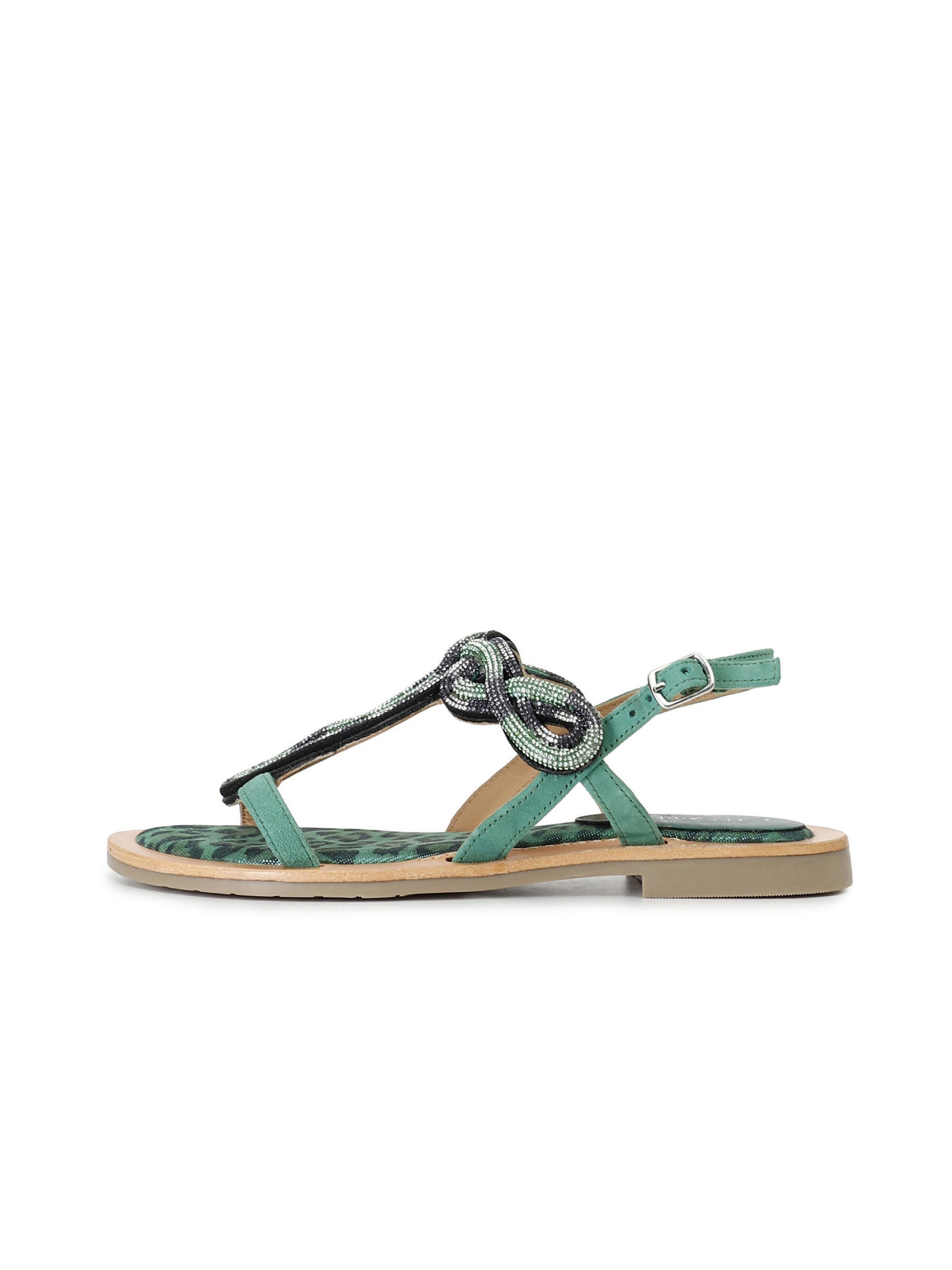Sandales CAFè NOIR en vert : devant