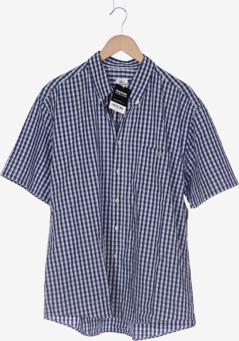 LACOSTE Button Up Shirt in XXL in Blue: front