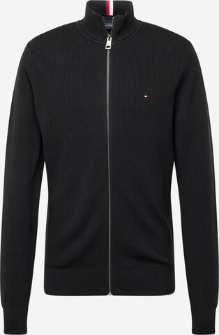 TOMMY HILFIGER Knit Cardigan in Black: front