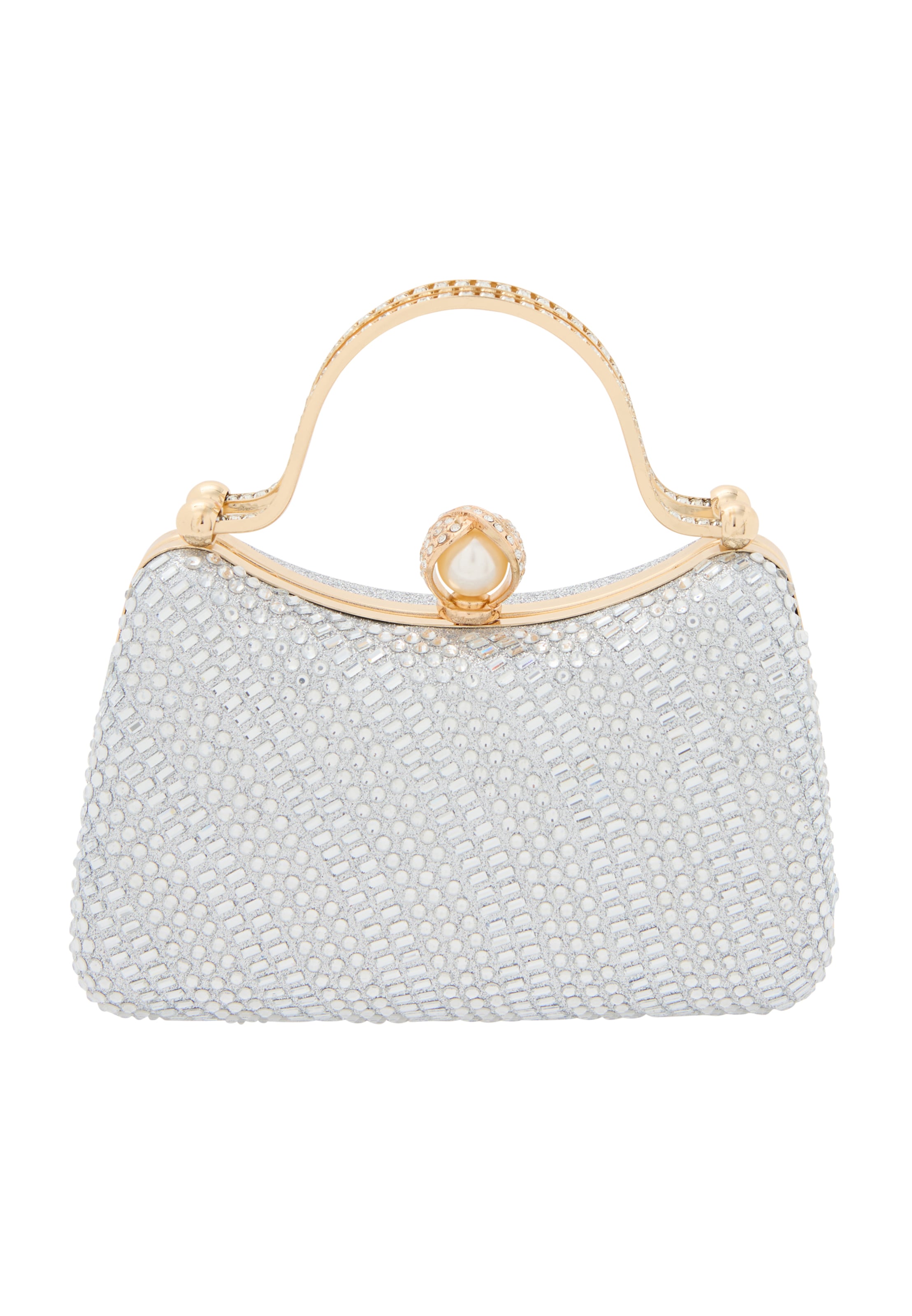 NAEMI Клатч в Серебристый: спереди