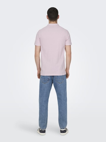 Only & Sons Shirt 'Fletcher' in Pink