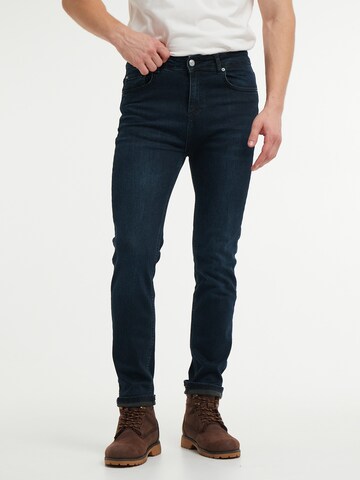 WEM Fashion Tapered Jeans 'Oscar' in Blue: front