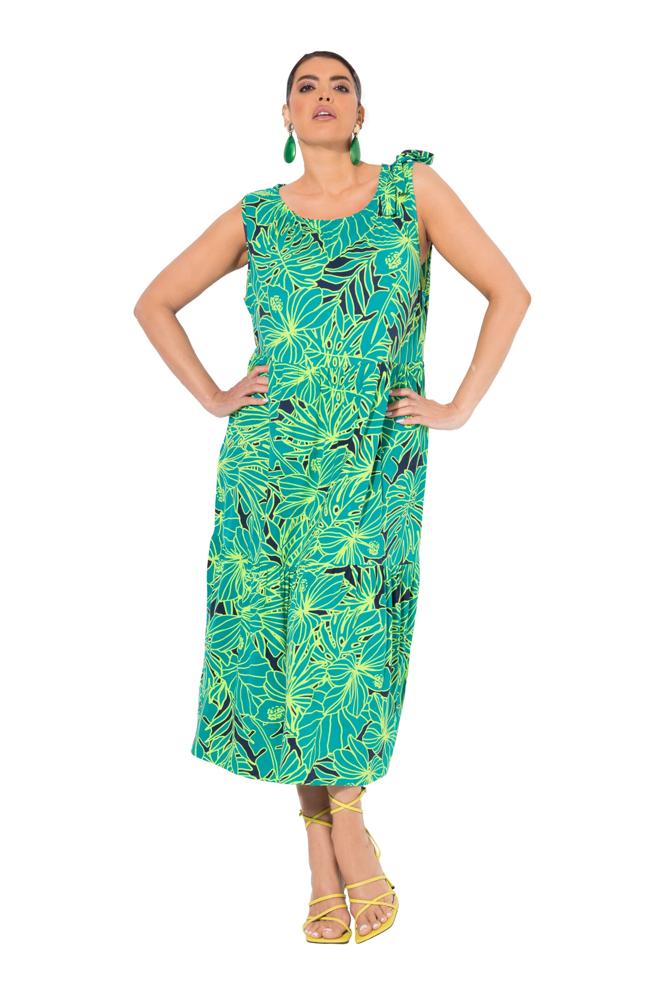 Ulla Popken Jurk in Groen: voorkant