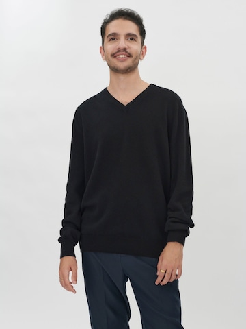 GOBI Cashmere Pullover 'Men's Essential Cashmere V-Neck Sweater'‌‌‌‌‌‌ in Schwarz