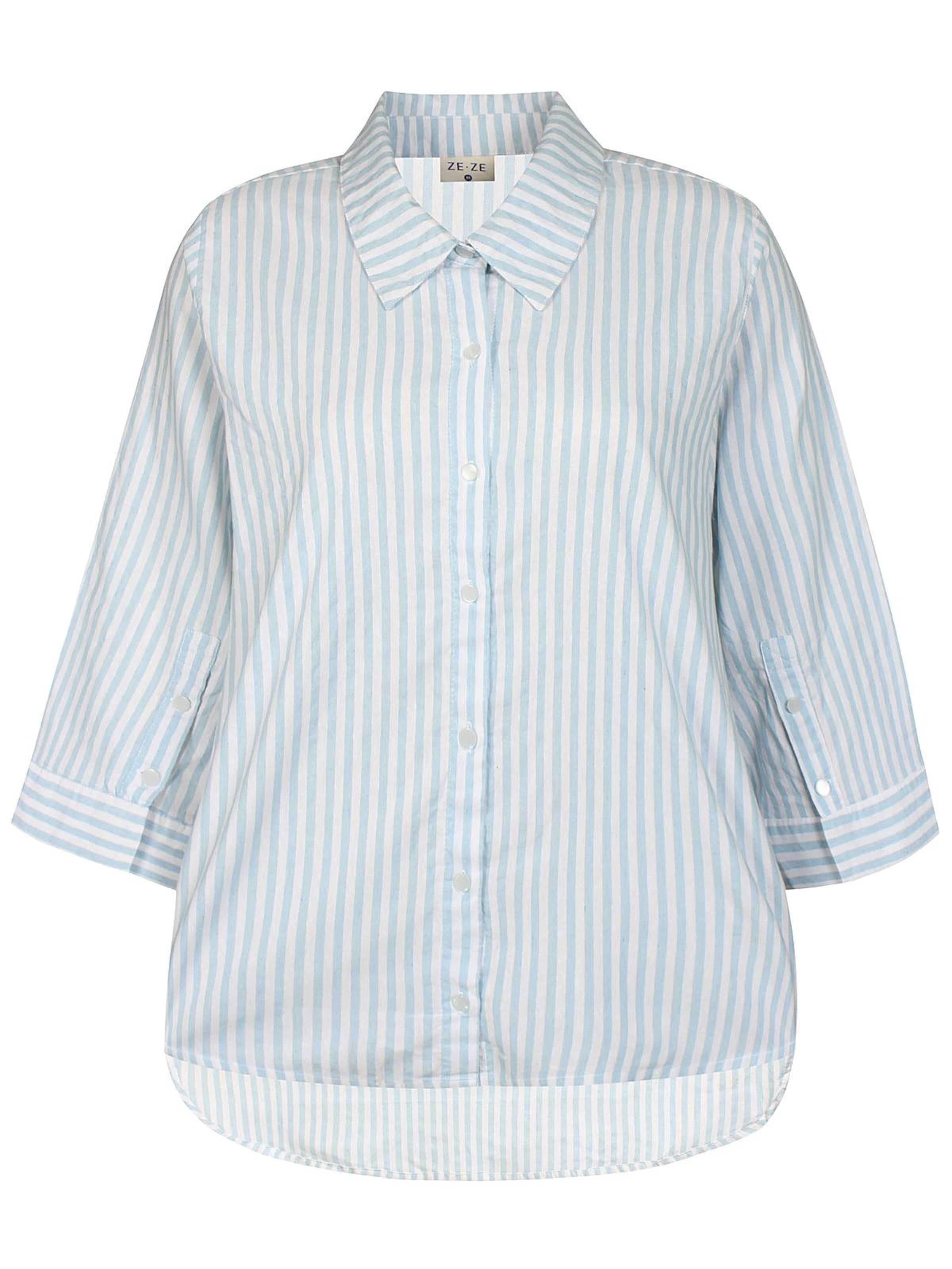 ze-ze Shirt 'Cira 002' in Blau: Vorderseite