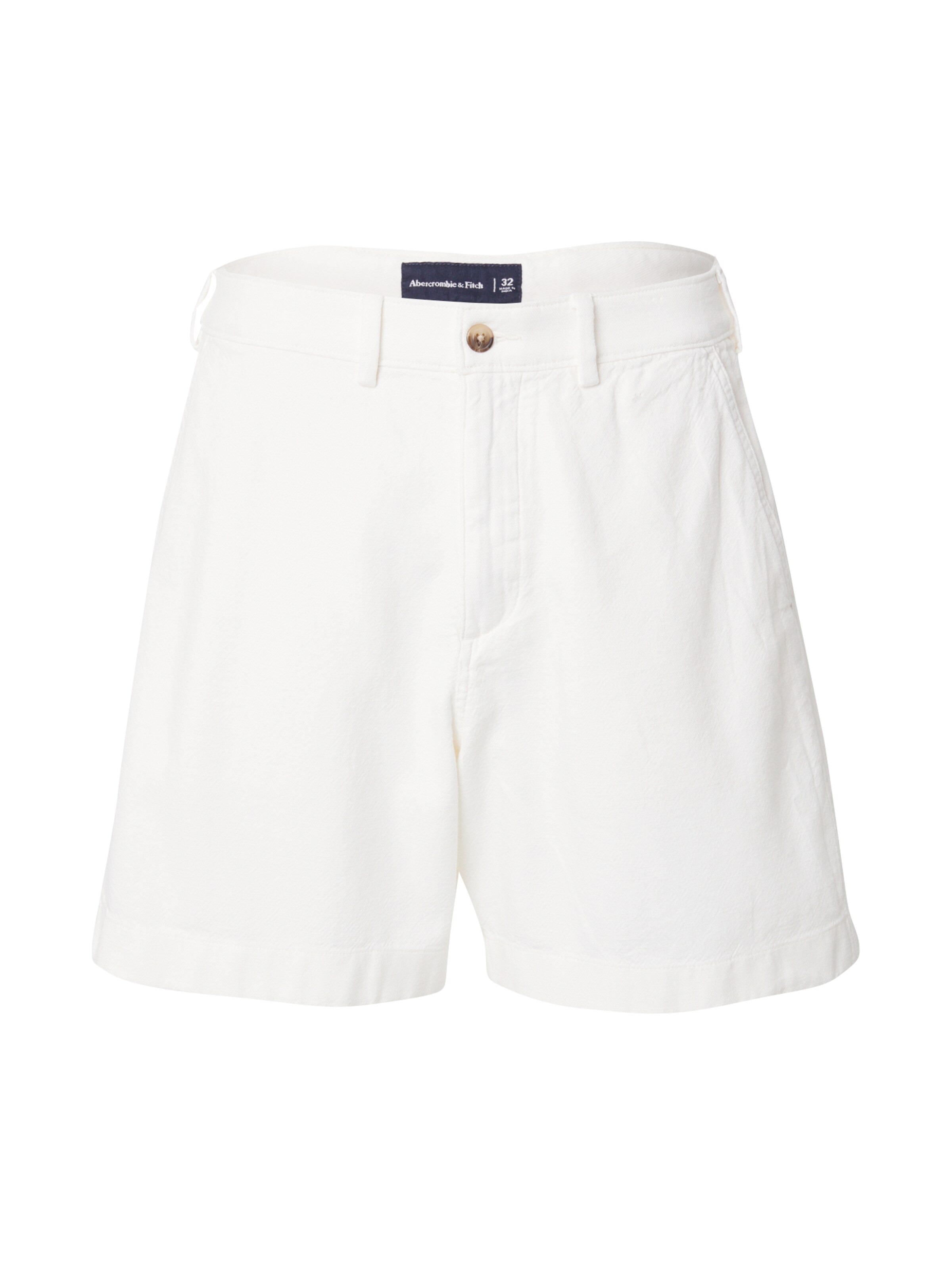 Abercrombie & Fitch Παντελόνι τσίνο σε λευκό: μπροστά