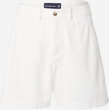balta Abercrombie & Fitch Laisvas „Chino“ stiliaus kelnės: priekis