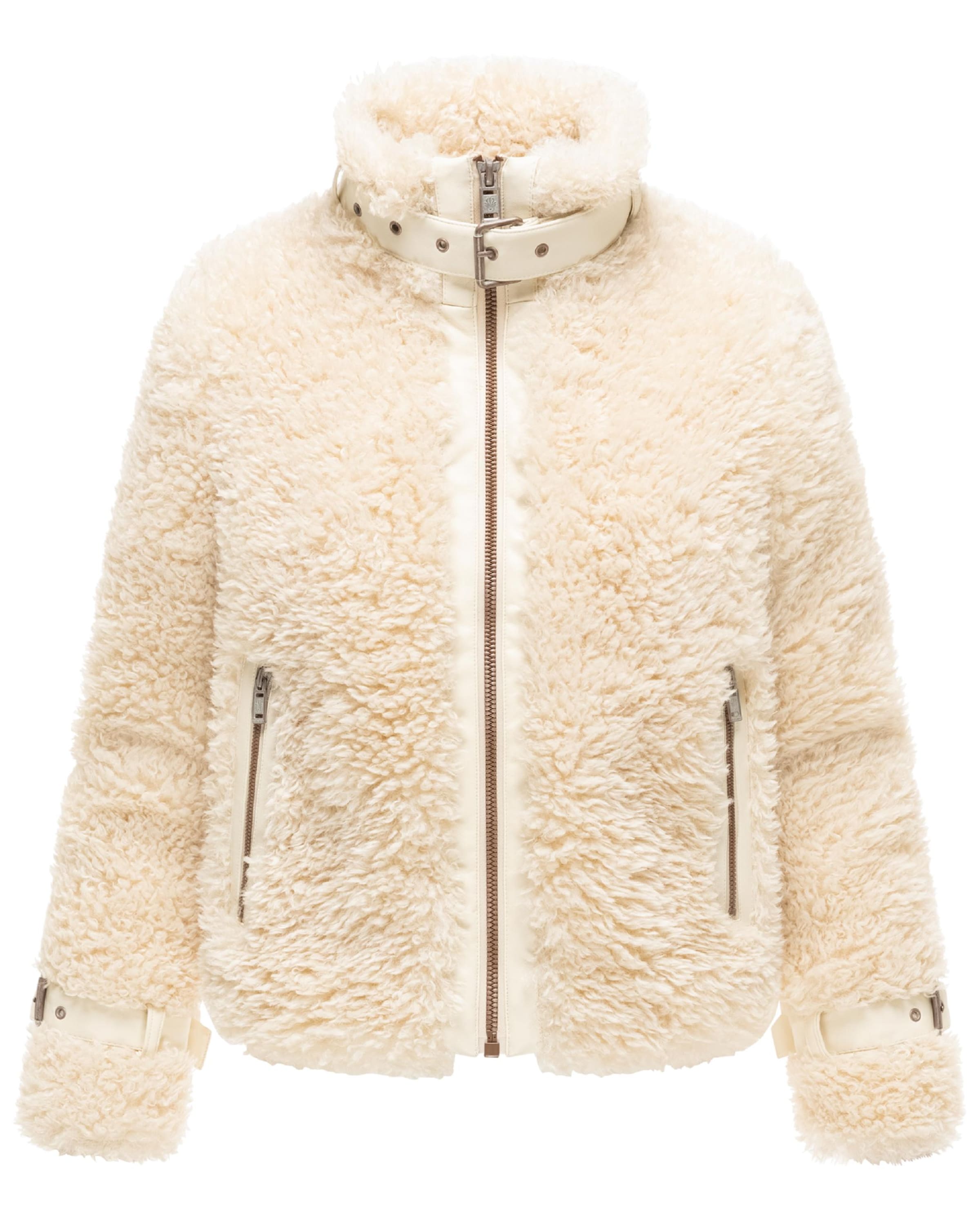 NAVAHOO Vinterjakke 'Wuschelwonne 14' i beige: forside