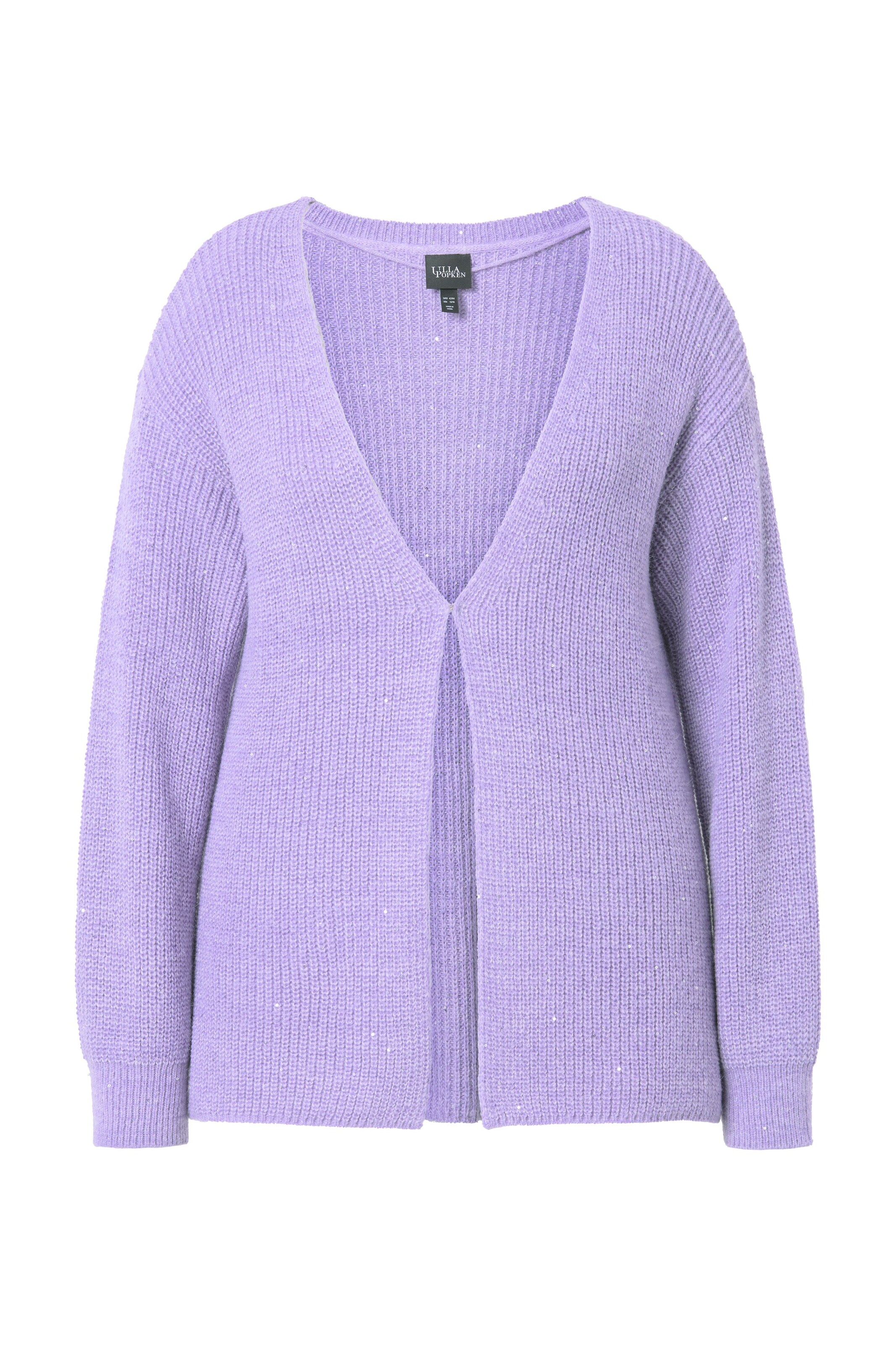 Ulla Popken Strickjacke in Lila: Vorderseite