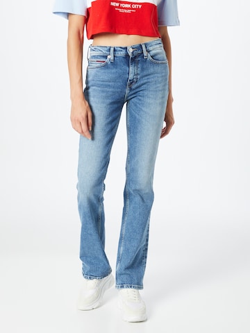 Tommy Jeans Flared Jeans 'Maddie' in Blauw: voorkant