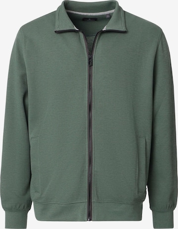 CASAMODA Zip-Up Hoodie 'Basic' in Green: front