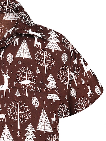 King Kameha Regular fit Button Up Shirt 'Christmas Reindeer' in 