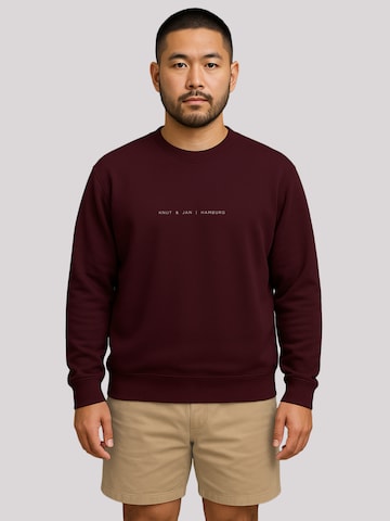 Sweat-shirt 'Knut & Jan Hamburg' F4NT4STIC en rouge : devant