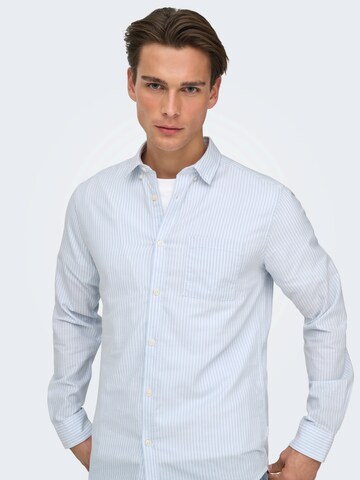 Only & Sons Slim Fit Paita 'ONSALVARO' värissä valkoinen