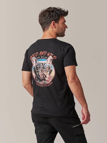 T-Shirt 'Bulldog' Deeluxe en noir : devant