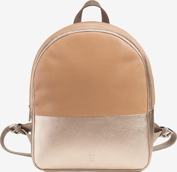 DuDu Backpack 'Favignana' in Gold: front