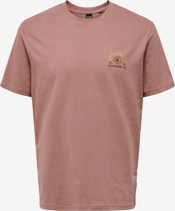 Only & Sons Koszulka 'MANUEL' w kolorze różowy: przód