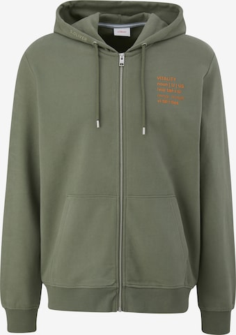 s.Oliver Sweat jacket in Green: front