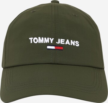 Tommy Jeans Cap i grön: framsida