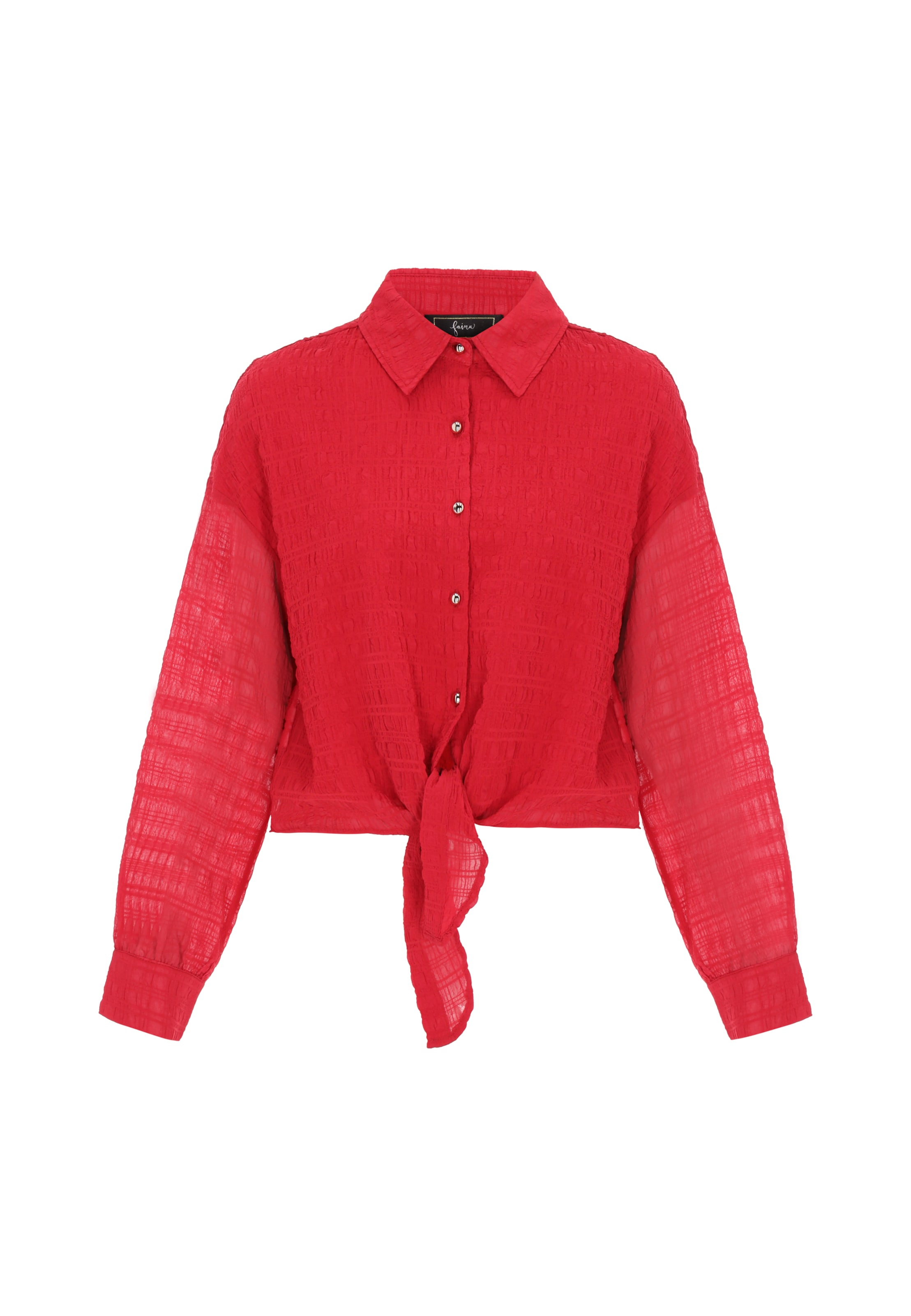 faina Blouse 'Festive' in Rood: voorkant