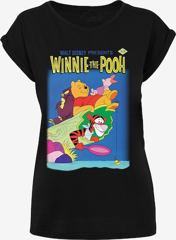 F4NT4STIC Shirt 'Disney Winnie Puuh Poster' in Zwart: voorkant