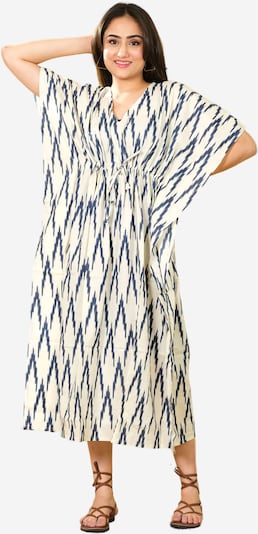 PfauGermany Oversizekleid 'KAFTAN Free Size Brustumfang – 170 cm . Länge 130 cm' in 44-46 in perlweiß, Produktansicht