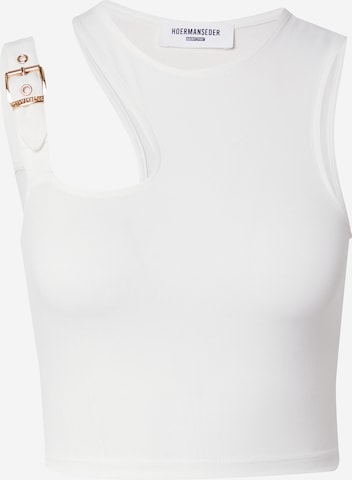 Top 'Anais' di Hoermanseder x About You in bianco: frontale