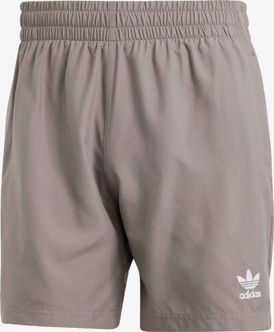 Pantaloncini sportivi da bagno 'Essentials Solid' ADIDAS ORIGINALS di colore talpa / bianco, Visualizzazione prodotti