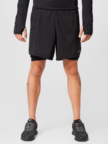 Regular Pantalon de sport Reebok en noir : devant