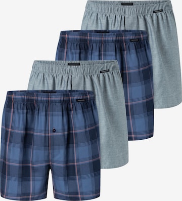 SCHIESSER Boxer shorts 'Web' in Blue: front
