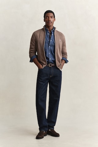 GANT Knit Cardigan in Brown