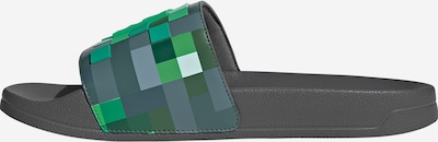 ADIDAS SPORTSWEAR Badeschuh 'ADILETTE SHOWER - MINECRAFT' in 38 in anthrazit / hellgrün / dunkelgrün / weiß, Produktansicht