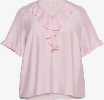 KAFFE CURVE Blouse in Pink: front