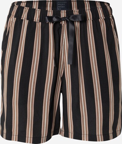 SCHIESSER Pajama Pants 'Mix & Relax' in Brown / Black / White, Item view