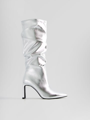 Bershka Boot in Silver