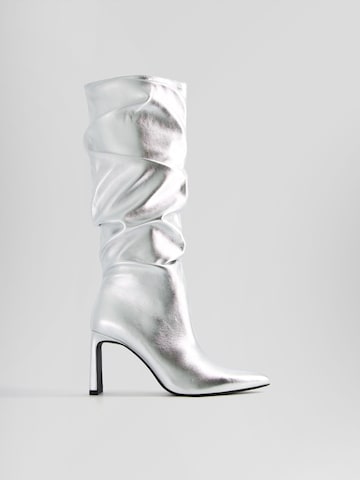 Bershka Stiefel in Silber